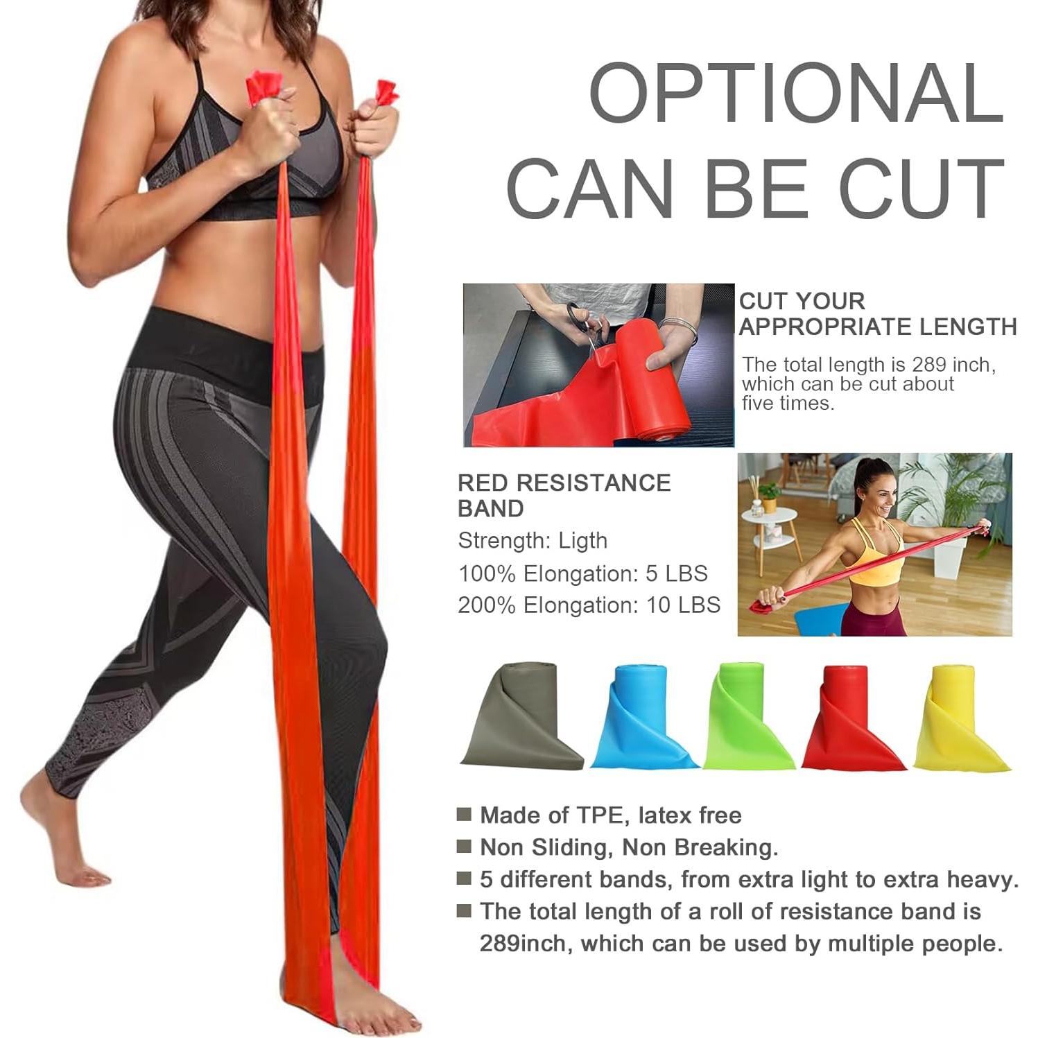 Banda de Resistencia Lianjindun Roja 0.3mm para Ejercicio