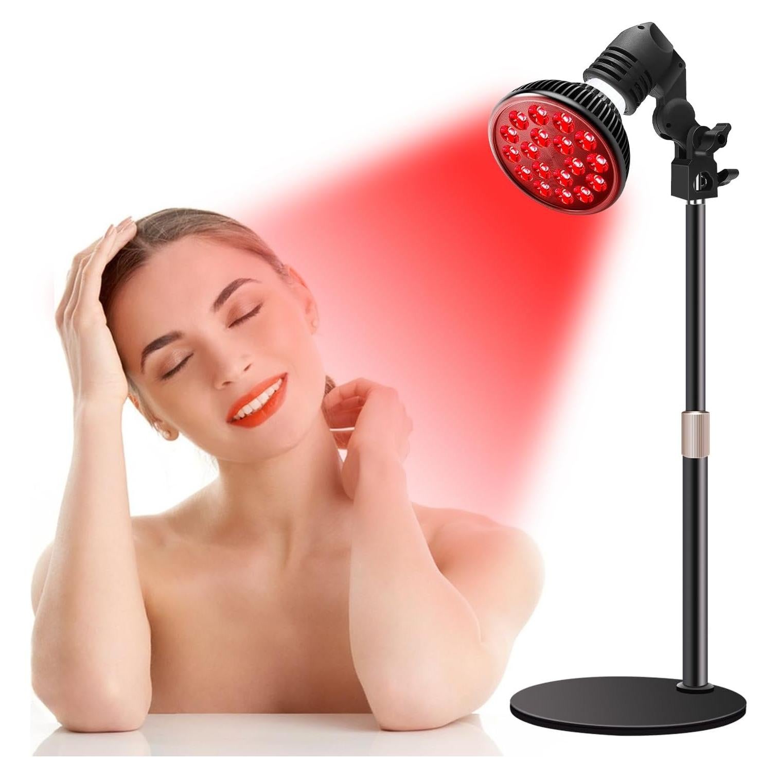 Lámpara Terapia Luz Roja Wolezek - Soporte Ajustable 25-42cm