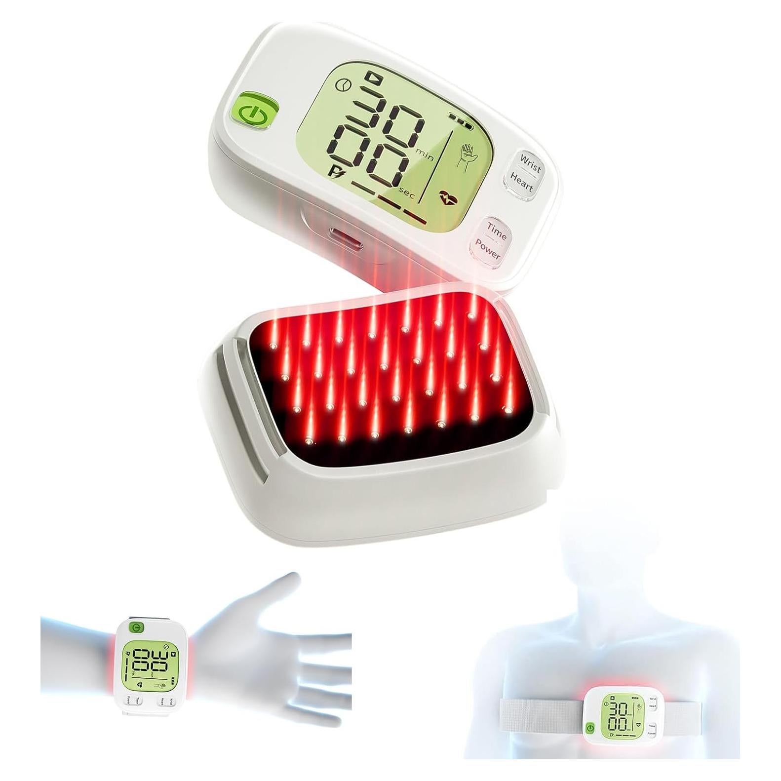 Reloj Terapia Luz Roja LASEPREHT 28 Agujeros Alivio Dolor