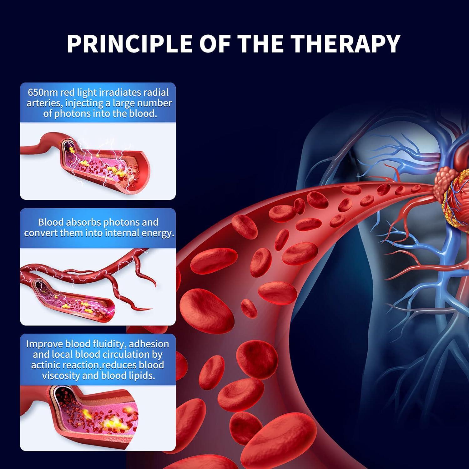 Reloj Terapia Luz Roja LASEPREHT 28 Agujeros Alivio Dolor