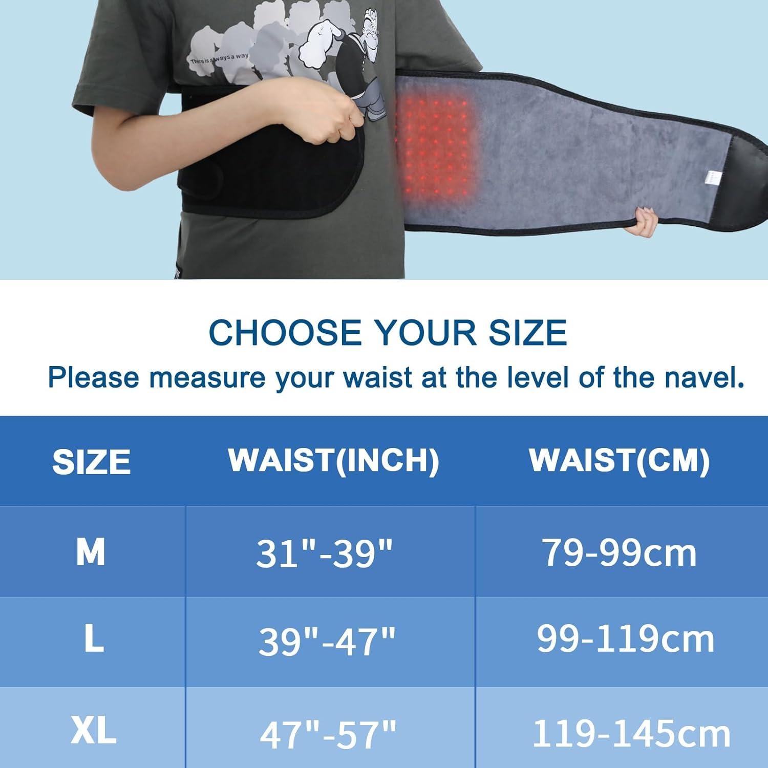 Cinturón Masajeador Oramuon XL con Calor y Luz Roja