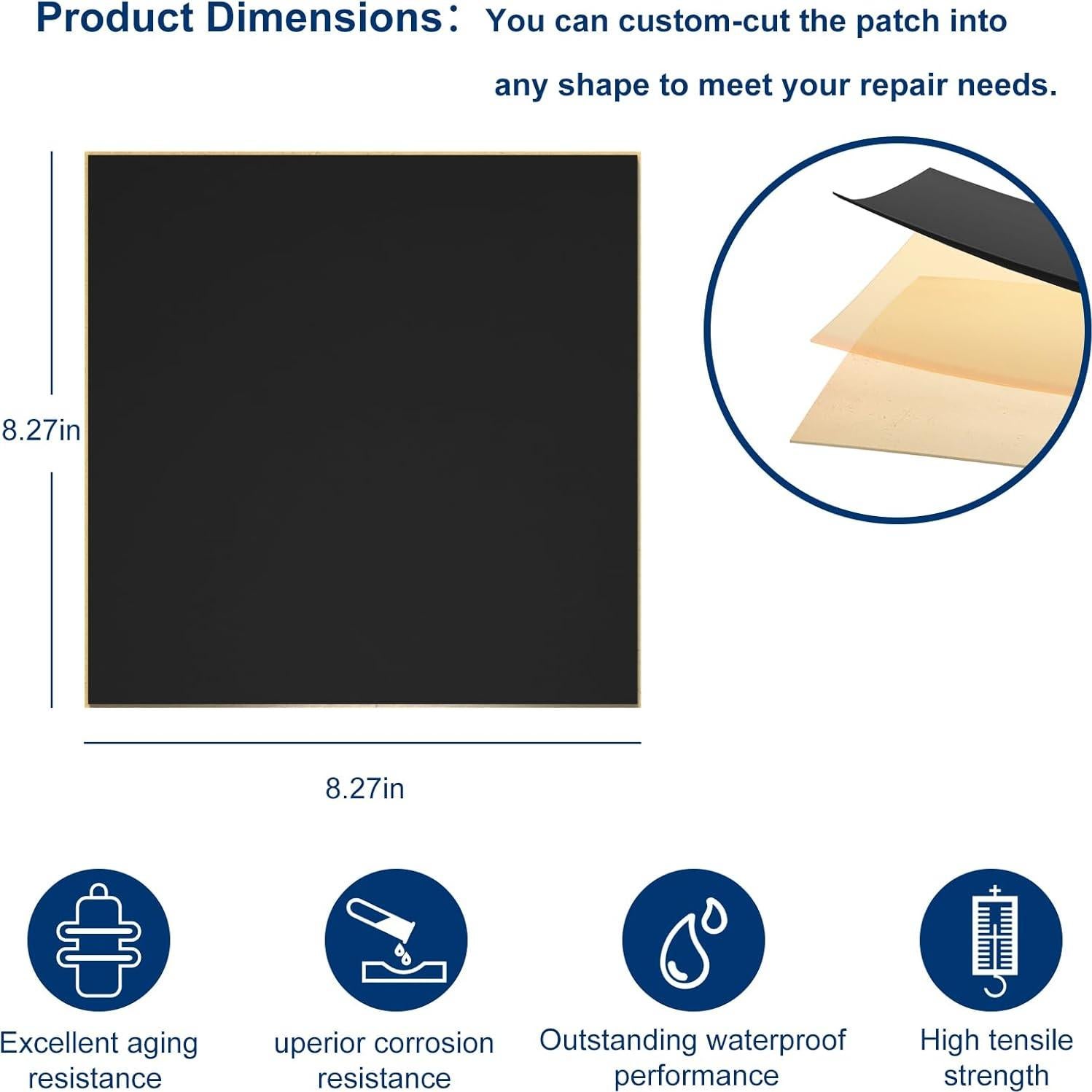 Kit de Reparación de Liner de Estanque Incycall - 21x21cm - 2 Piezas