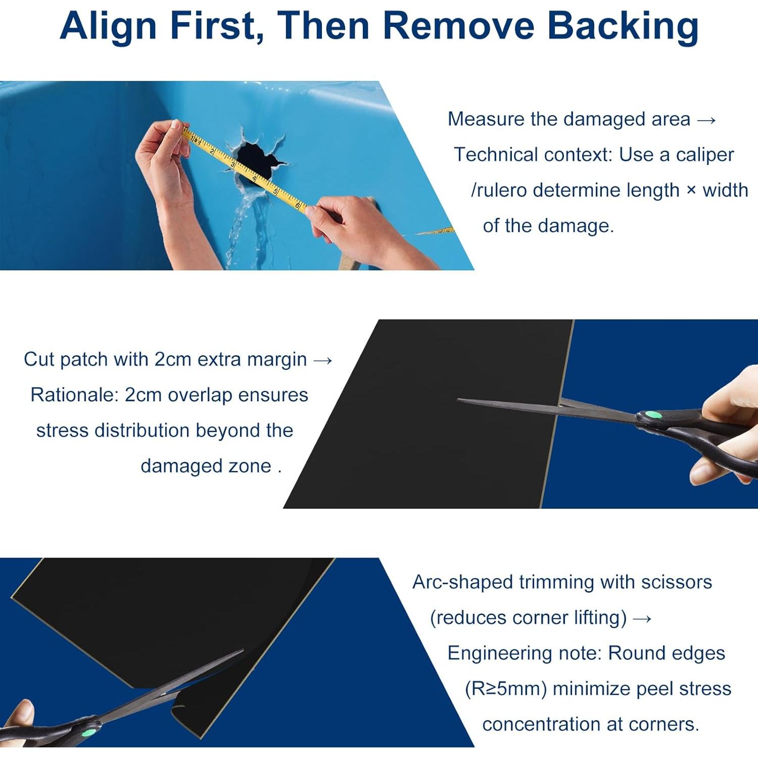 Kit de Reparación de Liner de Estanque Incycall - 21x21cm - 2 Piezas