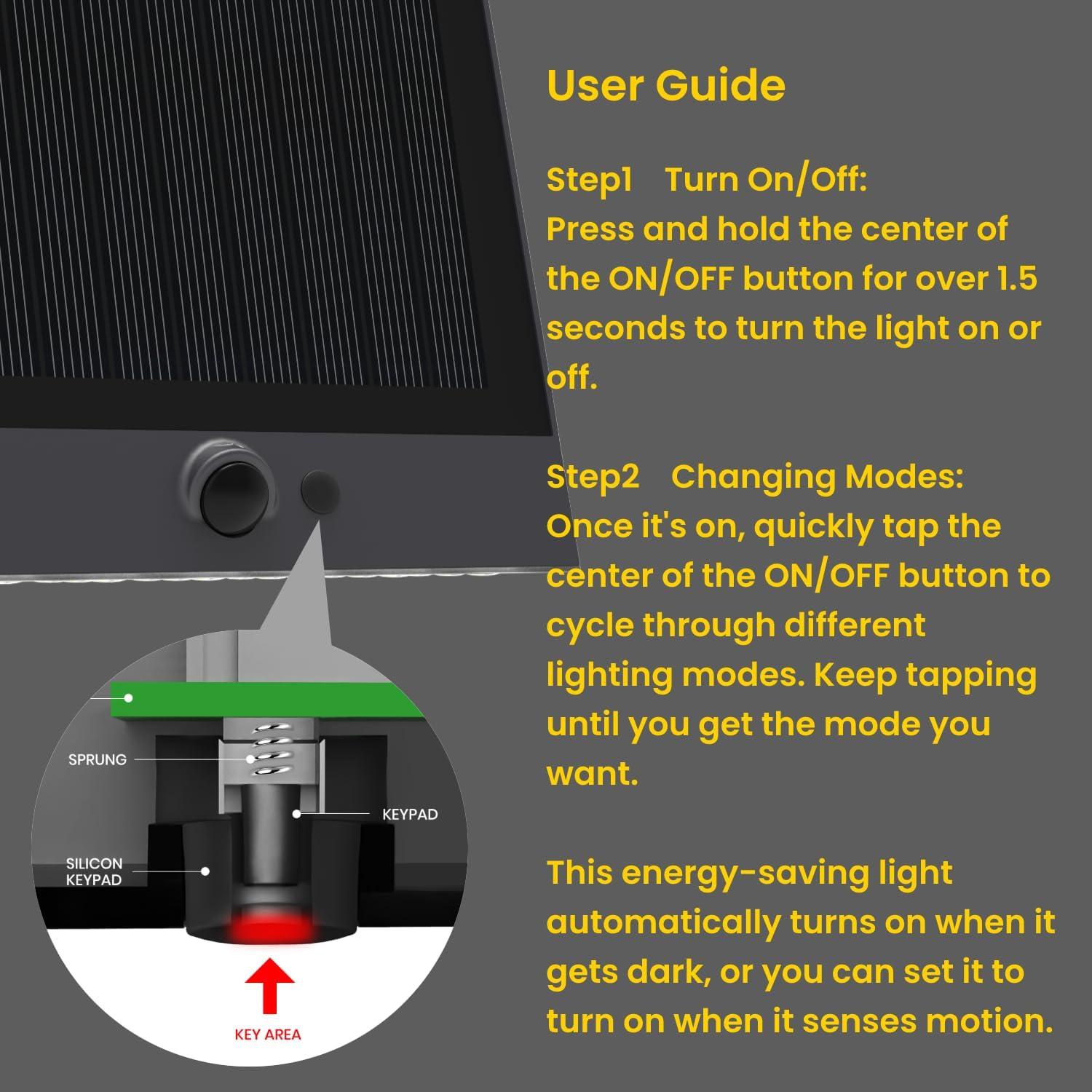 Luces Solares SOTTLOT SWL-25 IP65 1000LM 4 Modos