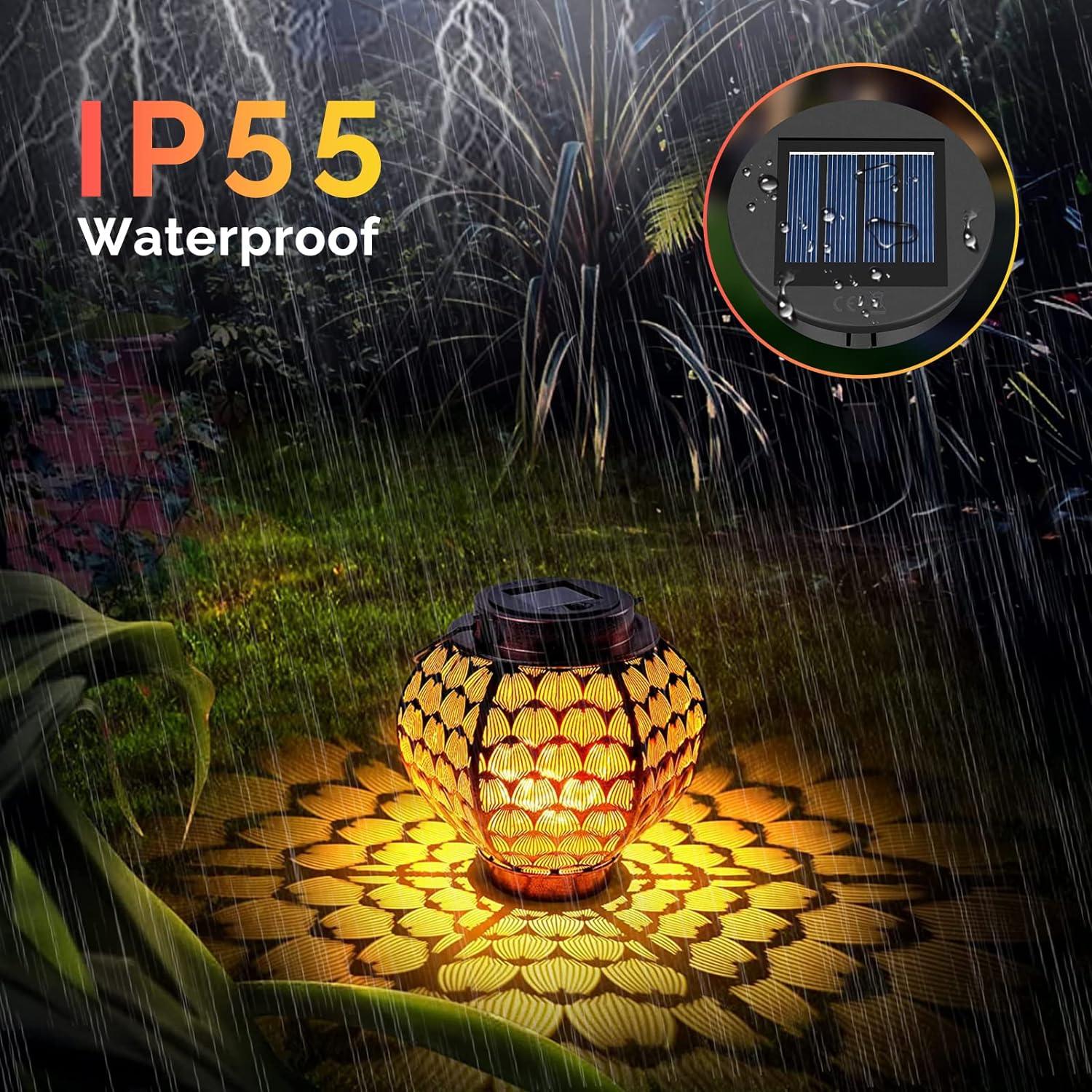 Tapa de Luz Solar ELUTENG 4 Piezas LED Impermeable
