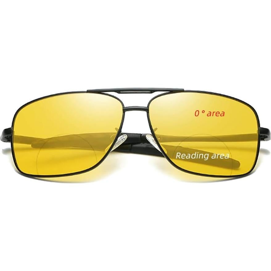 Gafas de Sol Bifocales Laureles para Hombre Lente Amarillo