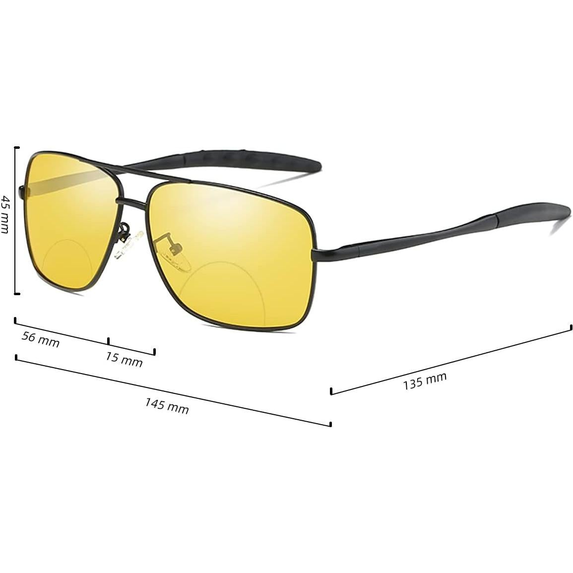 Gafas de Sol Bifocales Laureles para Hombre Lente Amarillo