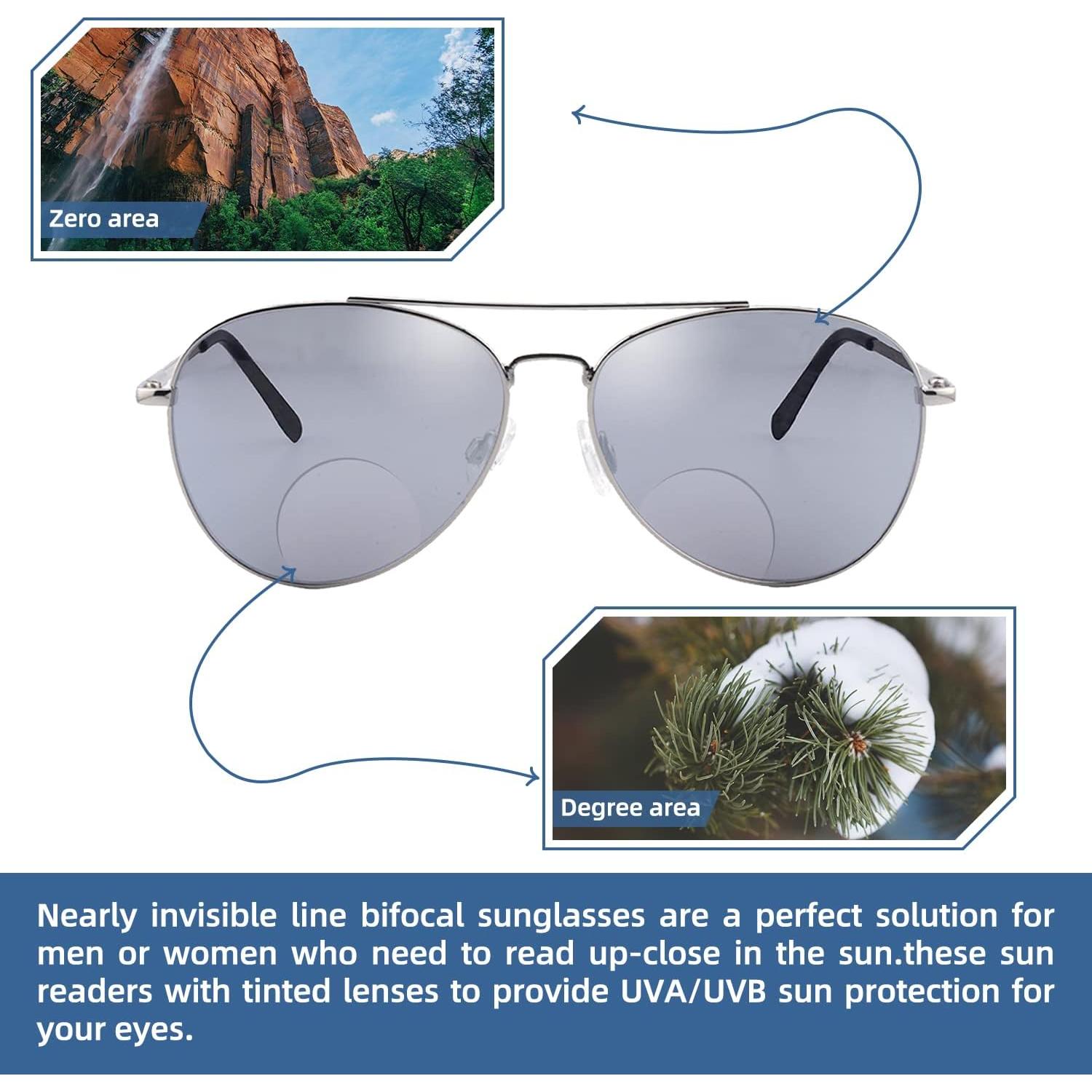 Gafas de Sol Bifocales Aviador Wenzhou 3.0 para Hombres