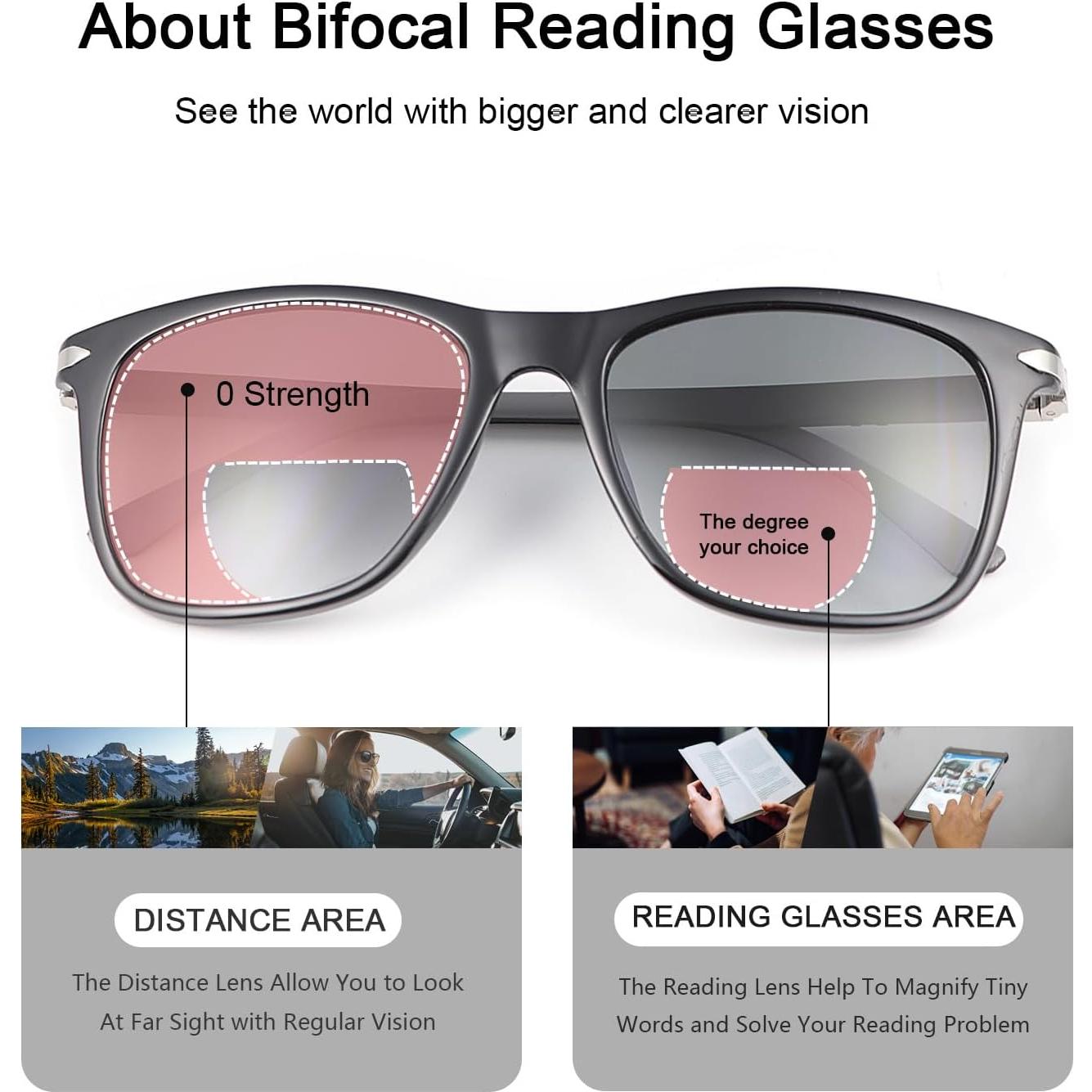 Gafas de Lectura Bifocales YIMI Polarizadas UV400 1.5x