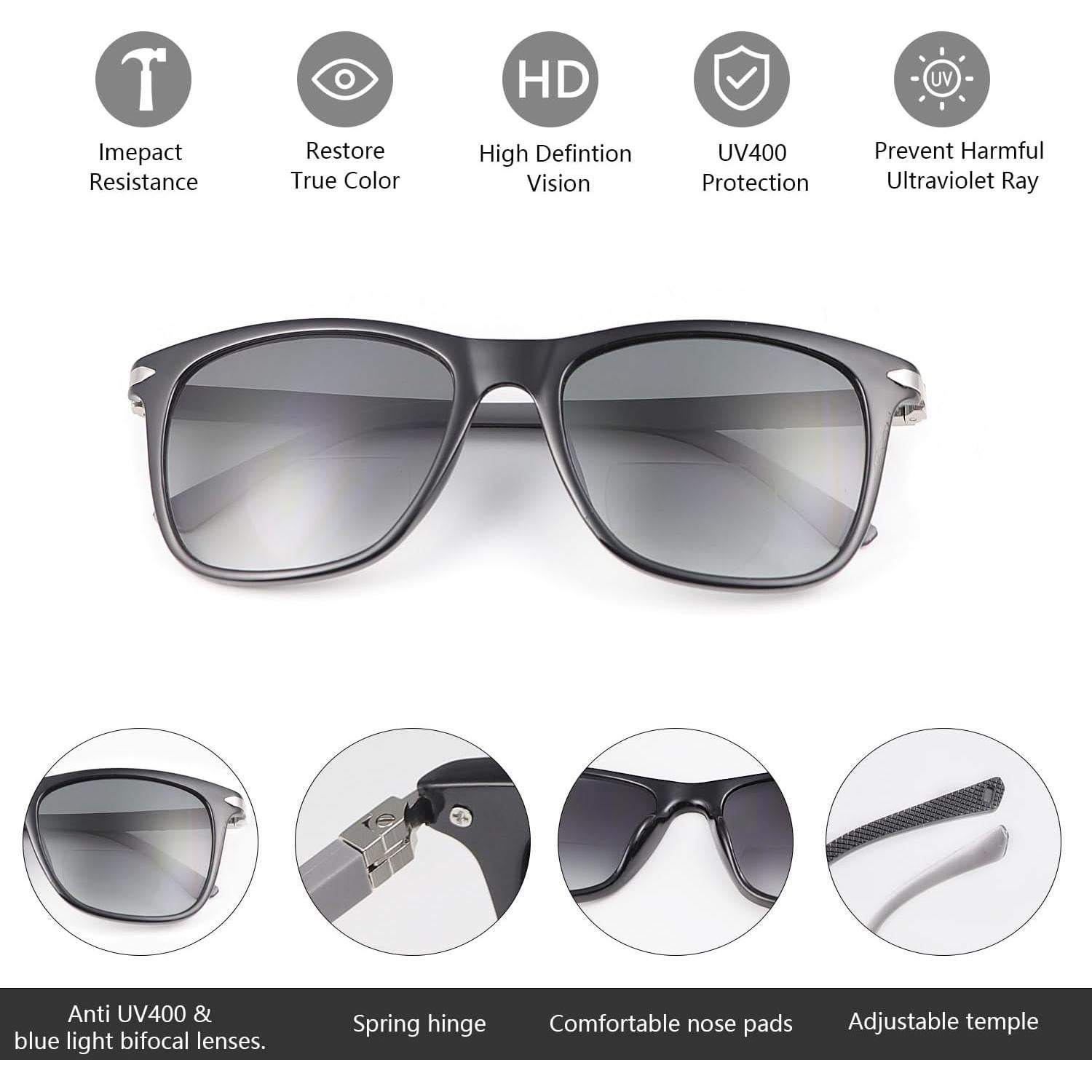 Gafas de Lectura Bifocales YIMI Polarizadas UV400 1.5x