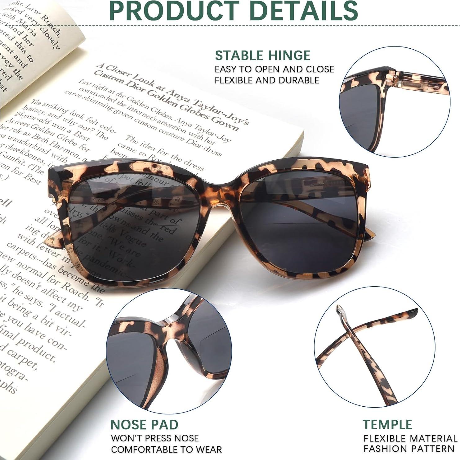 Paquete de 4 Gafas Bifocales UV400 FADBON para Lectura