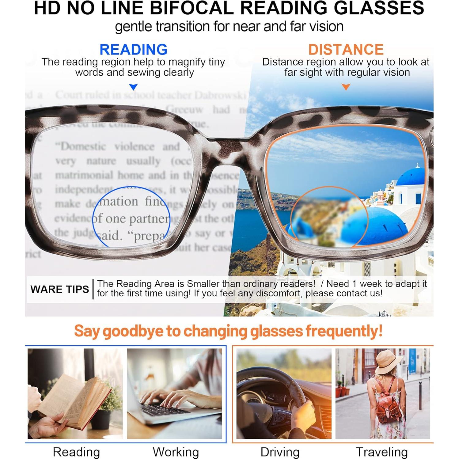 Gafas de Lectura Bifocales MARE AZZURO 2.5 con Filtro UV
