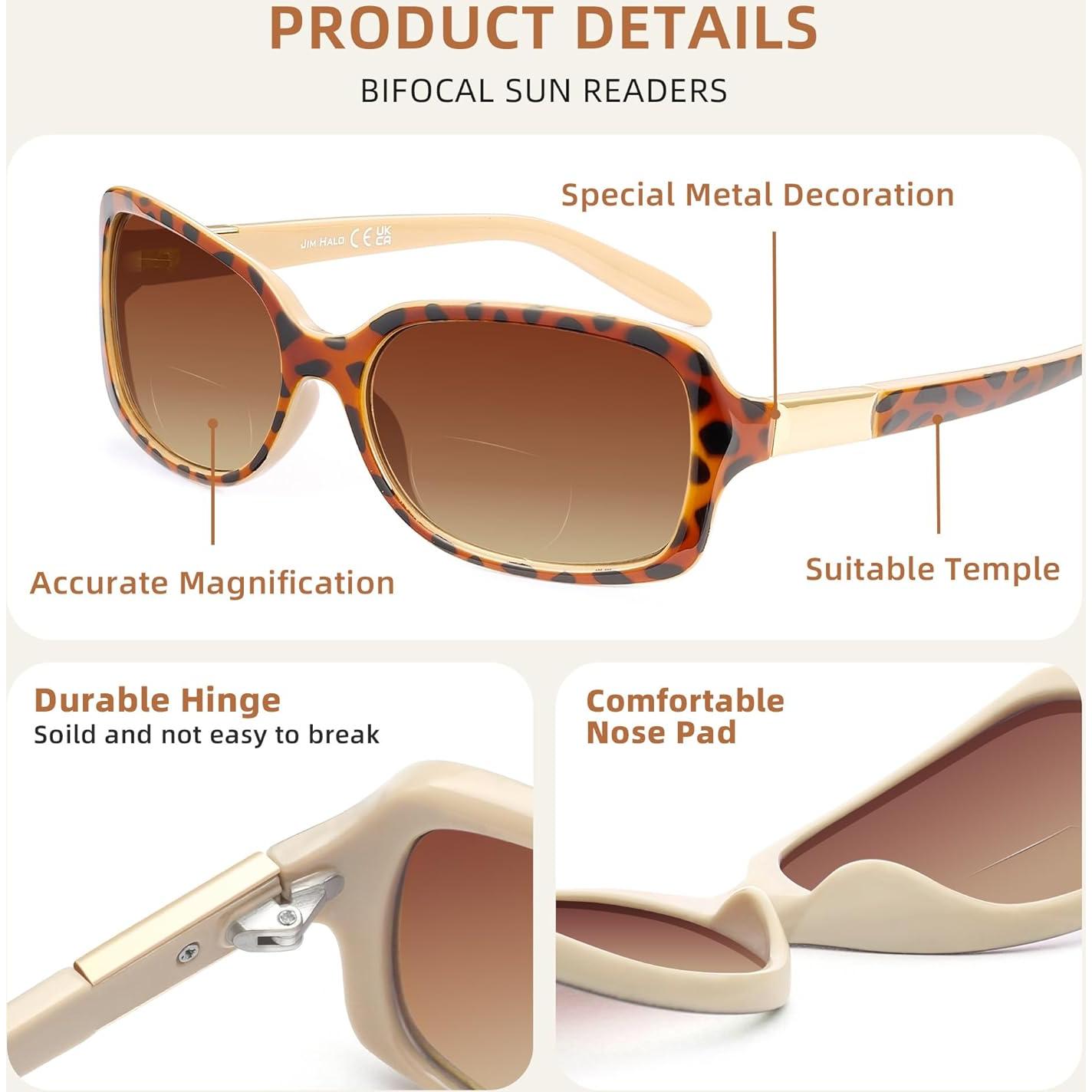 Gafas de Lectura Bifocales JM Cuadradas +3.0 para Mujeres