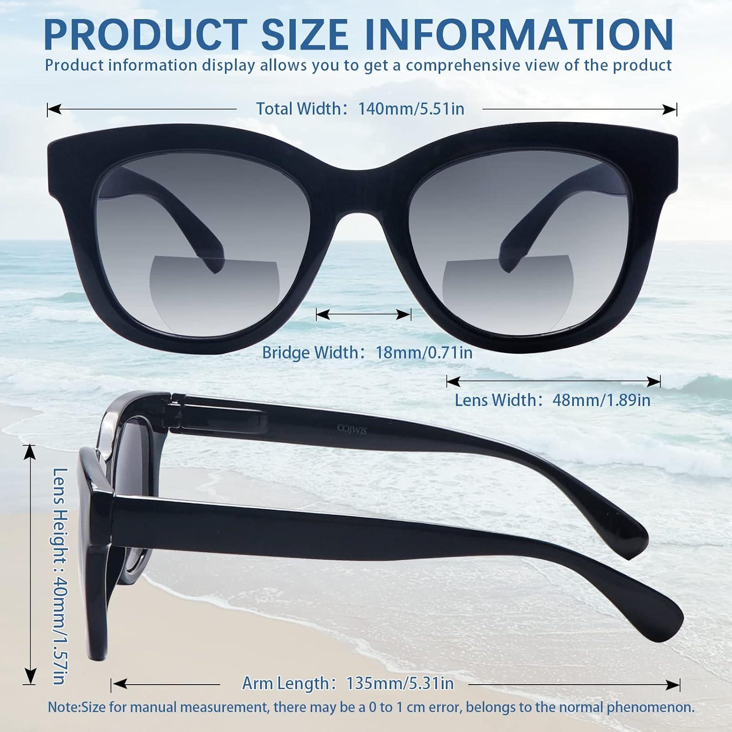 Gafas de Sol Bifocales COJWIS 4 Paquete UV 400 Unisex