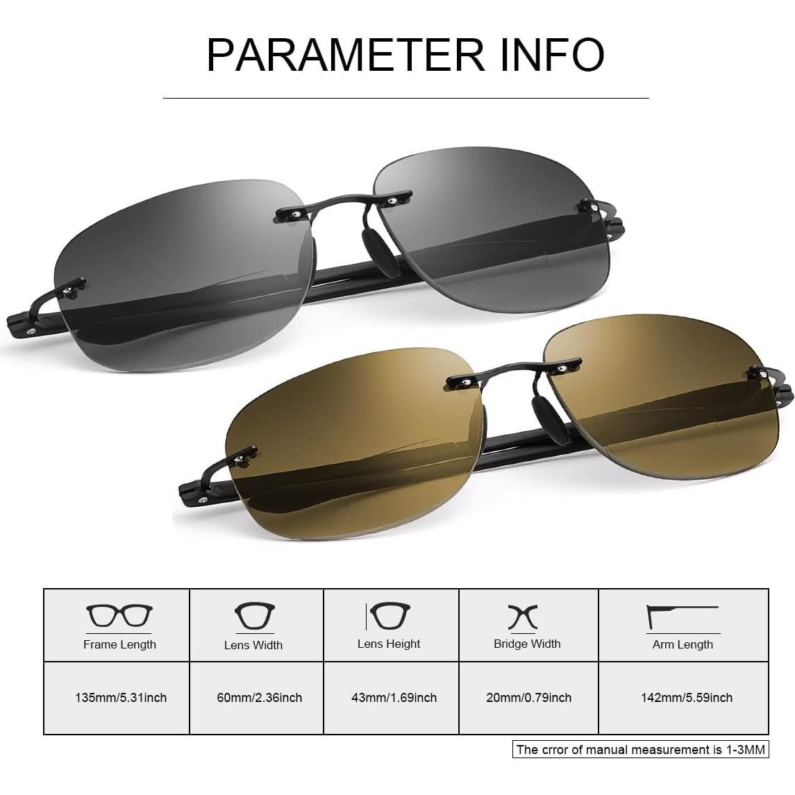 Gafas de Sol Bifocales MIRYEA 2 Pares UV400 para Lectura