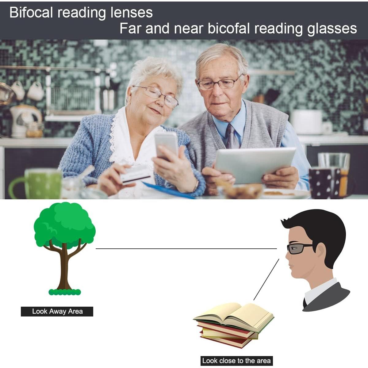 Gafas de lectura bifocales MIRYEA con bloqueo de luz azul