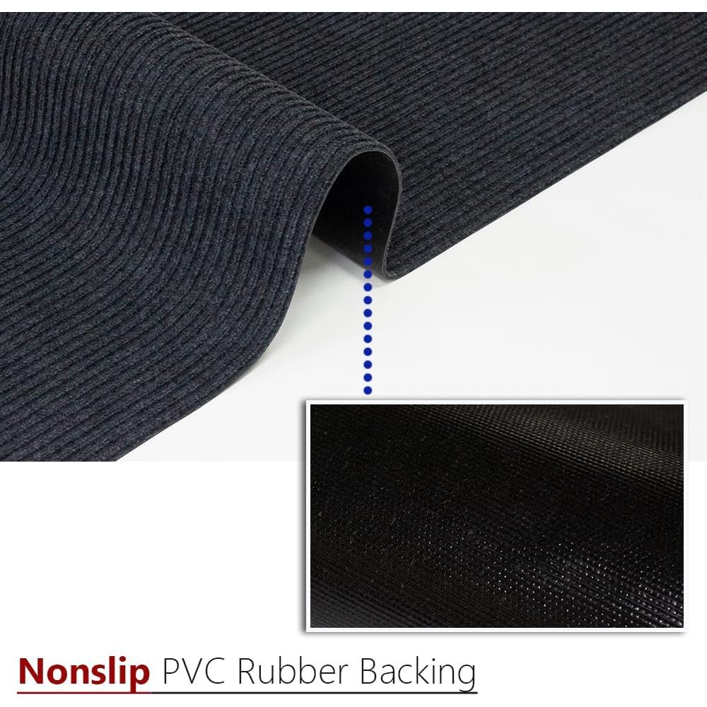 Alfombra Runner LITA Doble Raya Gris 61x183 cm Antideslizante