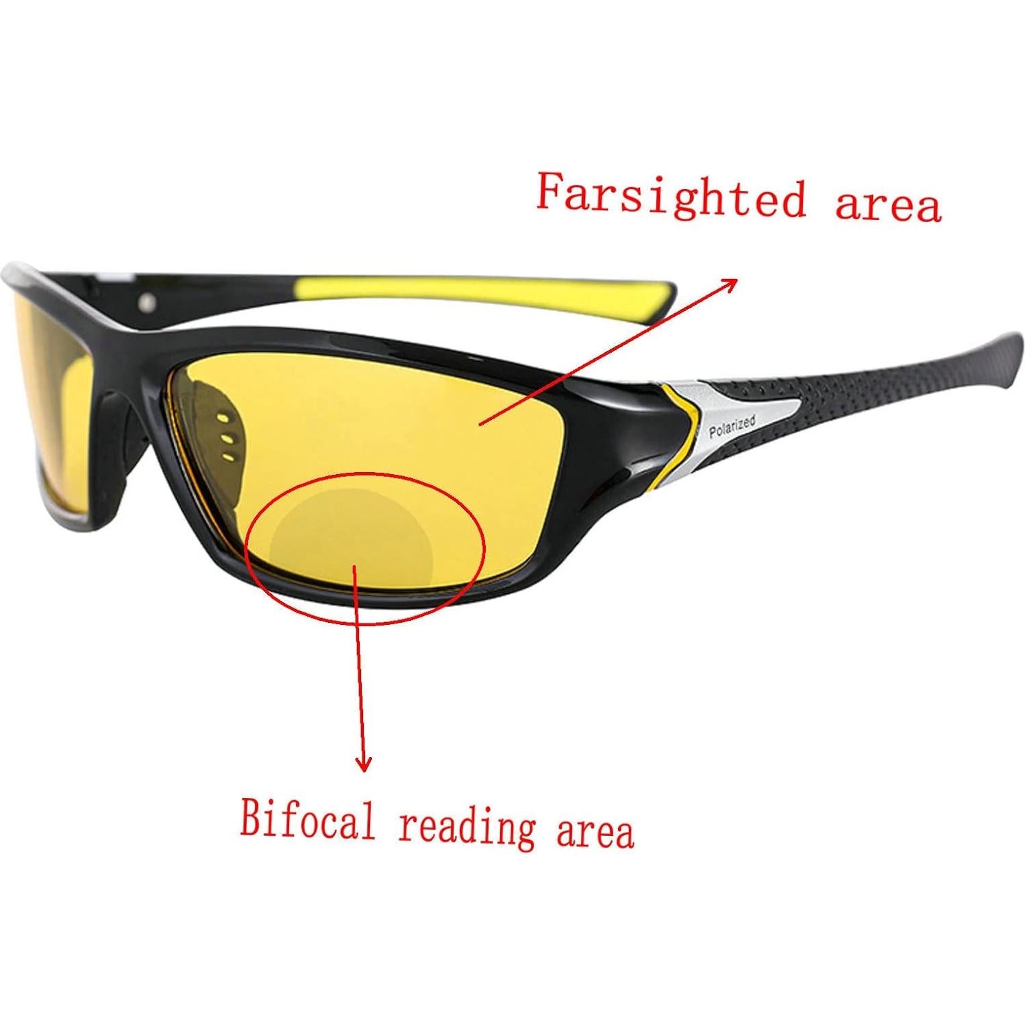 Gafas de sol bifocales para lectura y conducción nocturna