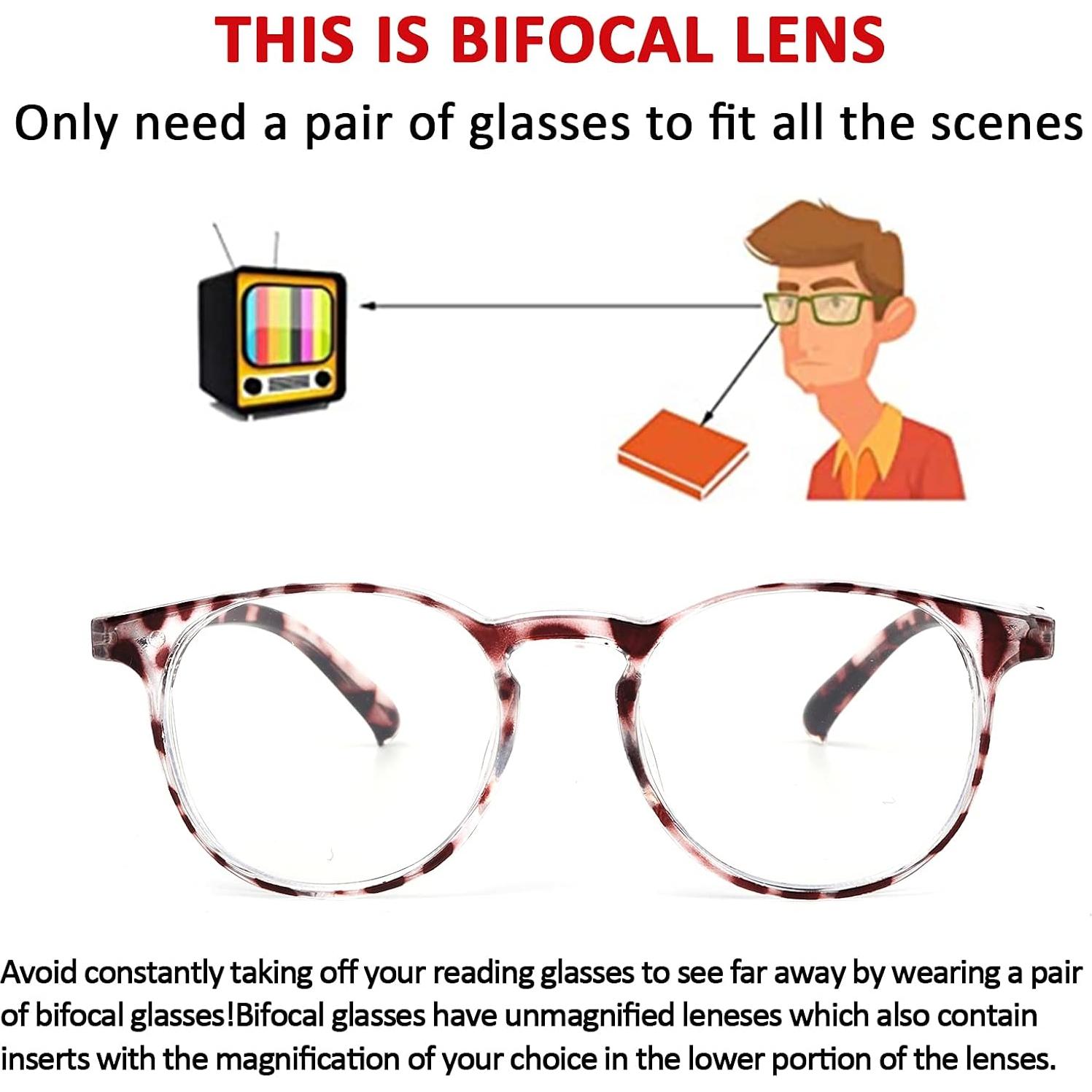 Gafas de Lectura Bifocales Outray 2.5x Luz Azul Púrpura