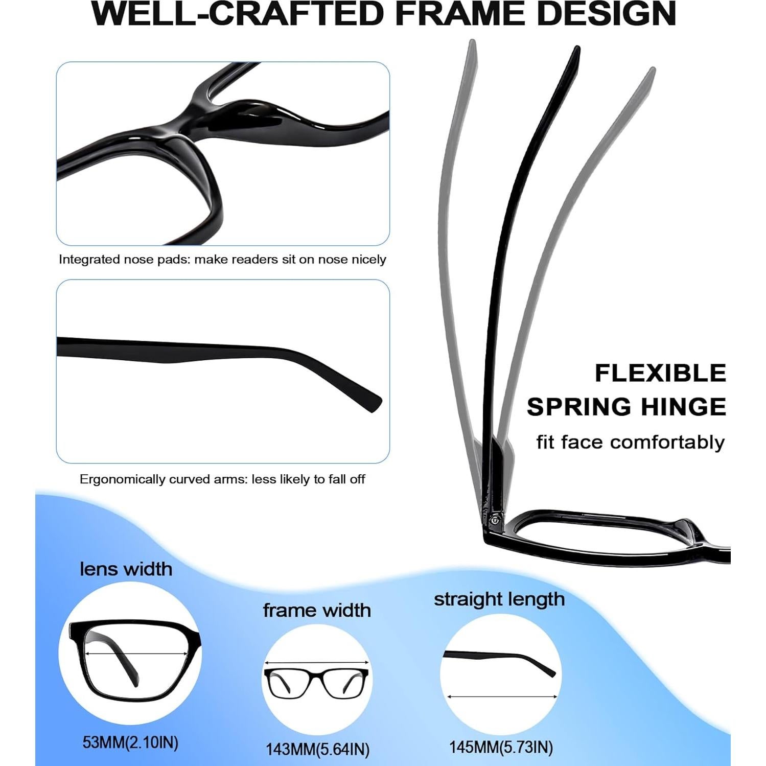 Gafas de lectura bifocales WEMOOTANTS 1.5 con bloqueo luz azul