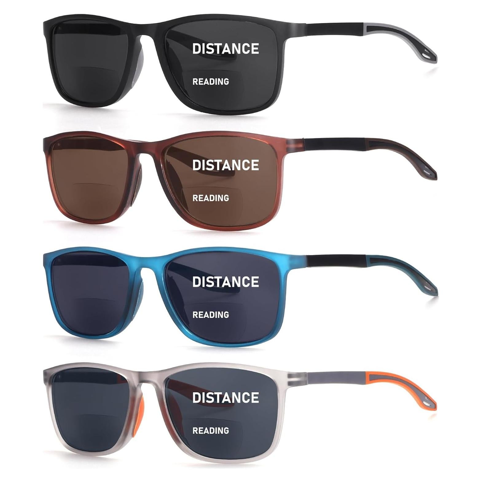 Gafas de sol bifocales UV400 para lectura - 4 unidades