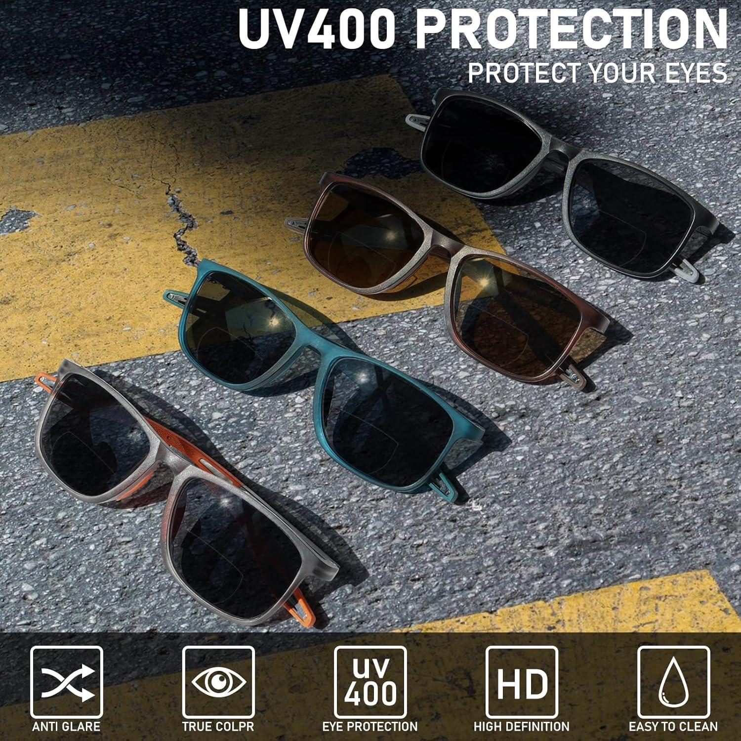 Gafas de sol bifocales UV400 para lectura - 4 unidades