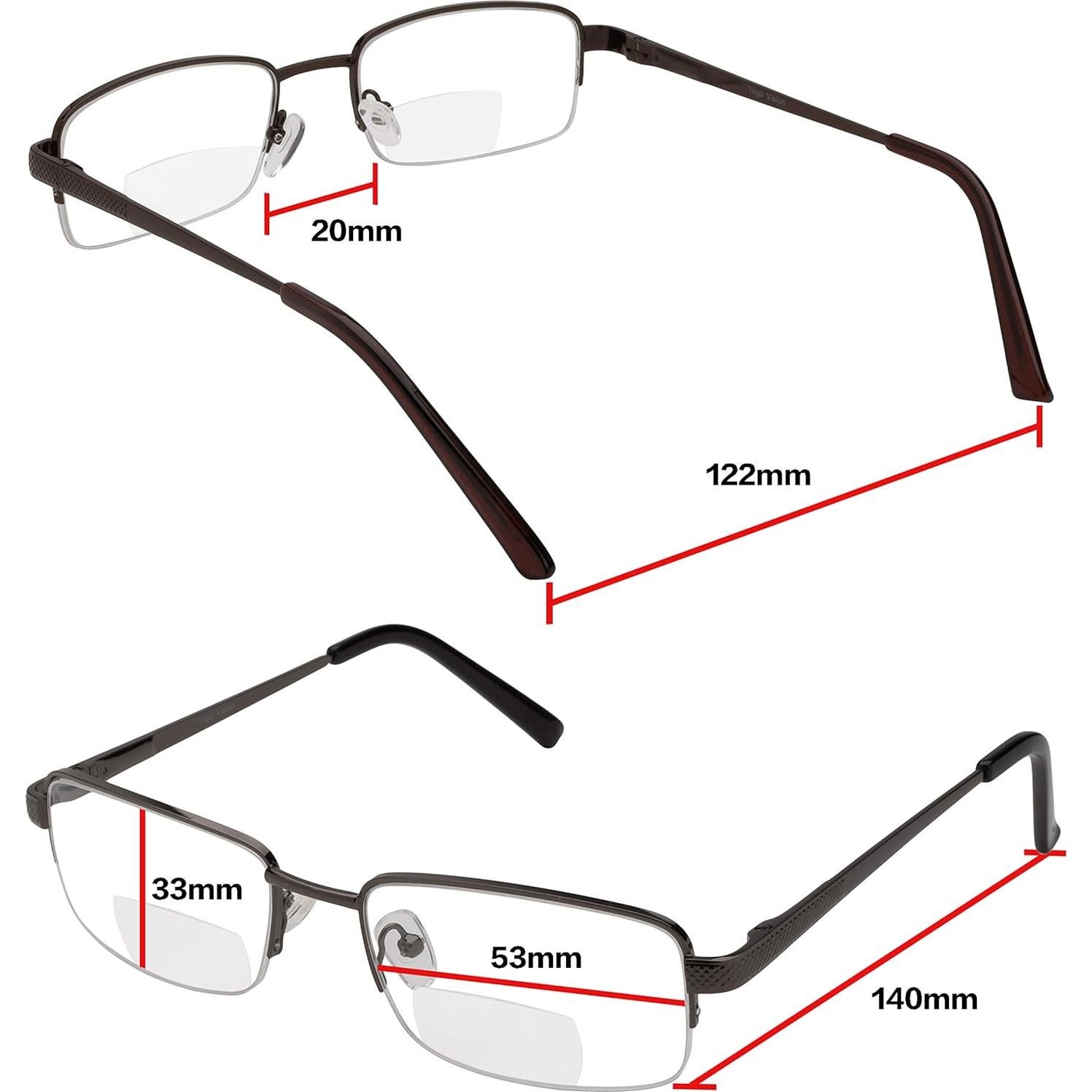 Gafas de Lectura Yogo Vision Set de 2 Bifocales 2.5x