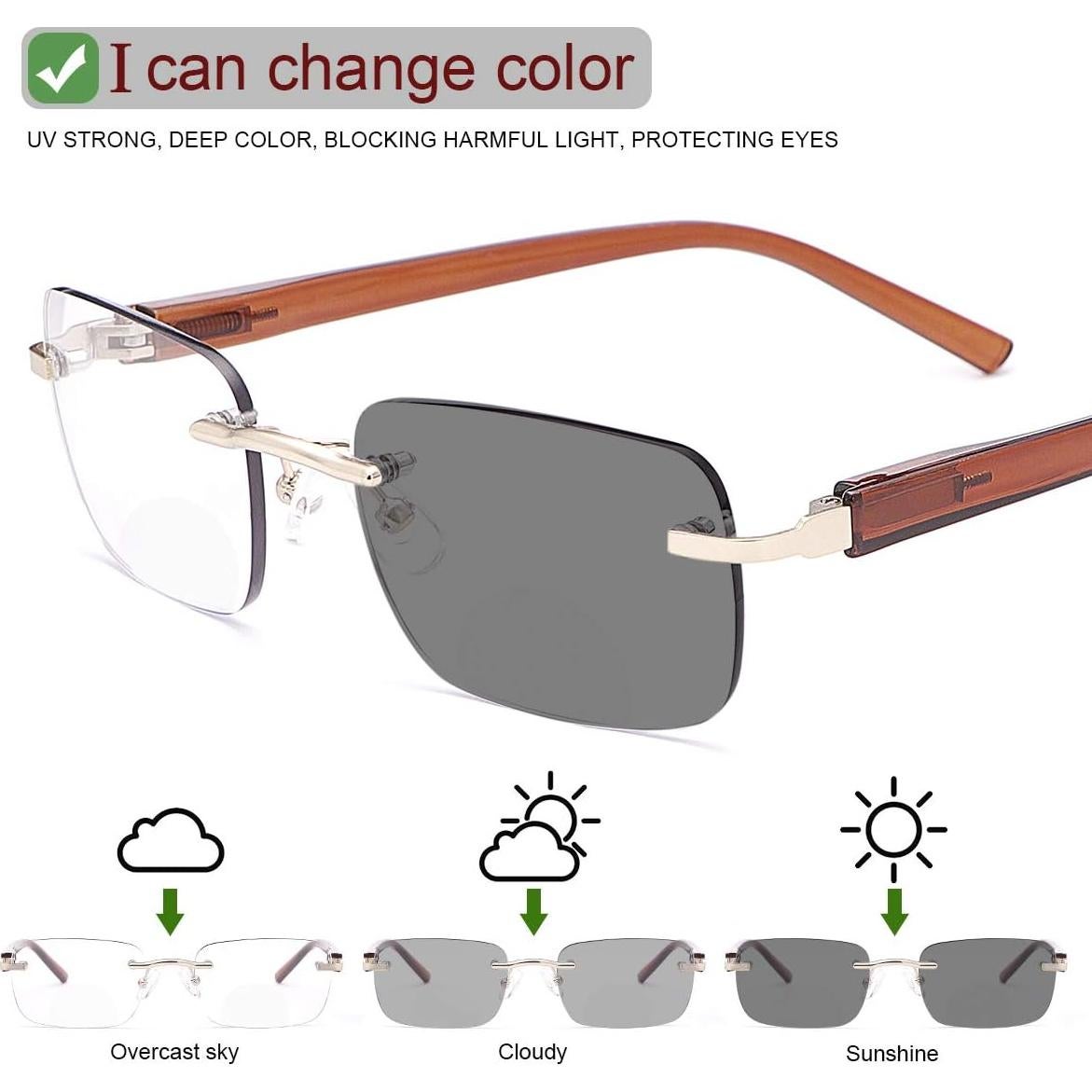 Gafas de lectura bifocales YIMI fotoquímicas UV400