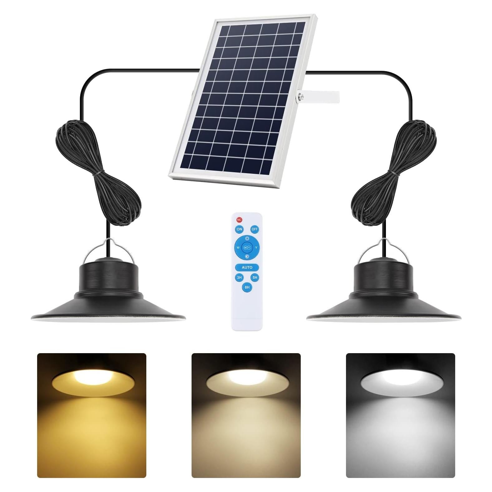 Luces Solares NIORSUN LED 2 Paquete 3 Colores Regulables