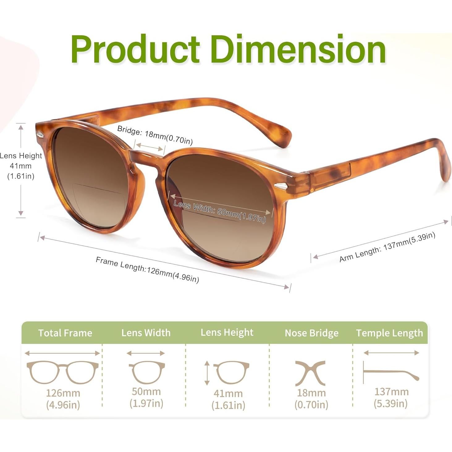 Gafas de sol bifocales Madison Avenue carey naranja +1.5