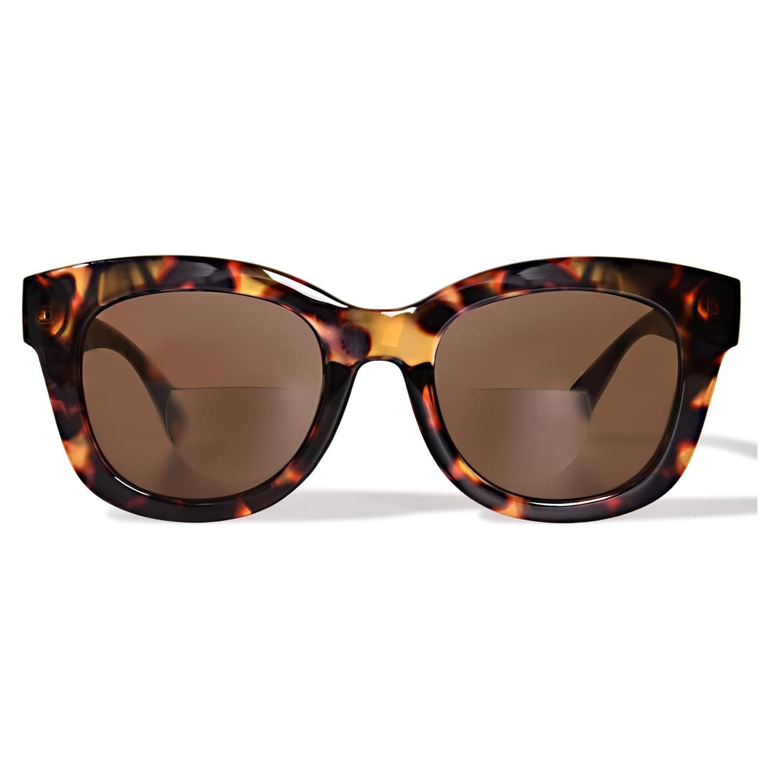 Gafas de sol bifocales ZESAKER tortuga marrón 1.5x UV400