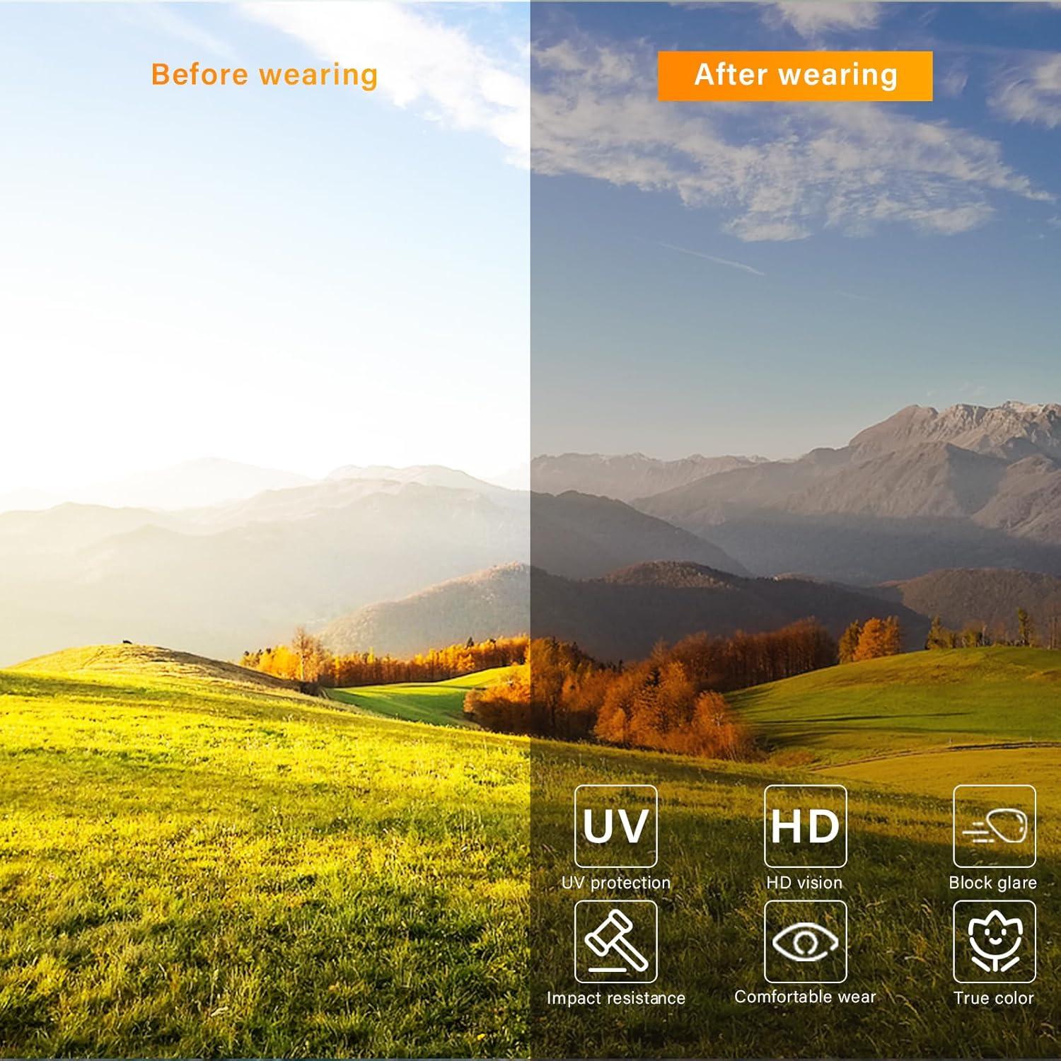 Gafas de sol bifocales ZESAKER tortuga marrón 1.5x UV400