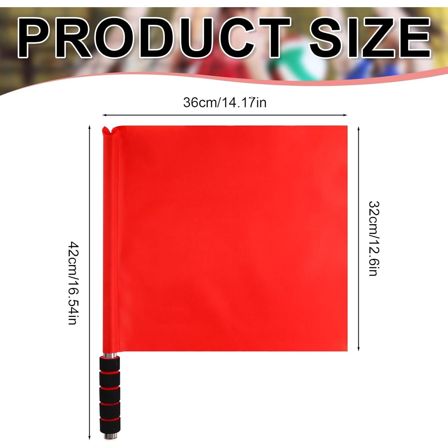 Banderas de Voleibol Juez de Línea Lyreh 36x32cm Rojas