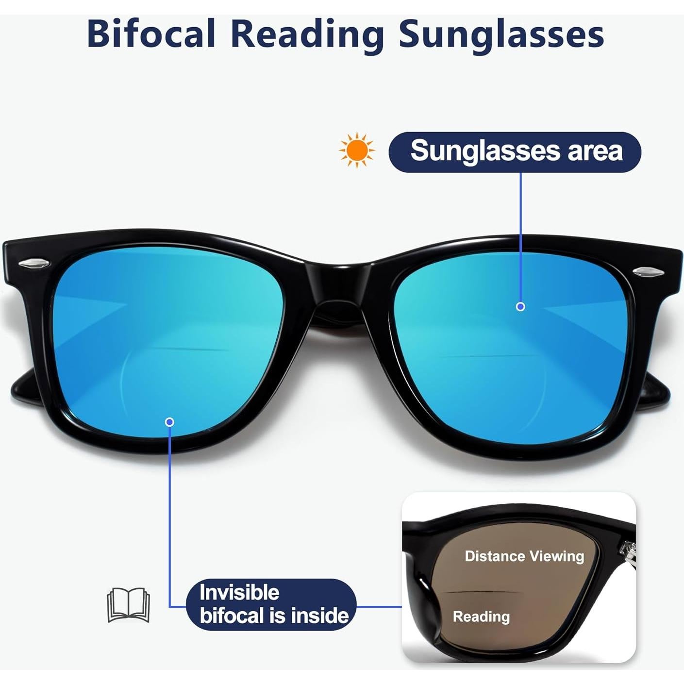 Gafas de Sol Lectoras Bifocales EYEGUARD 3 Pack 1.75x