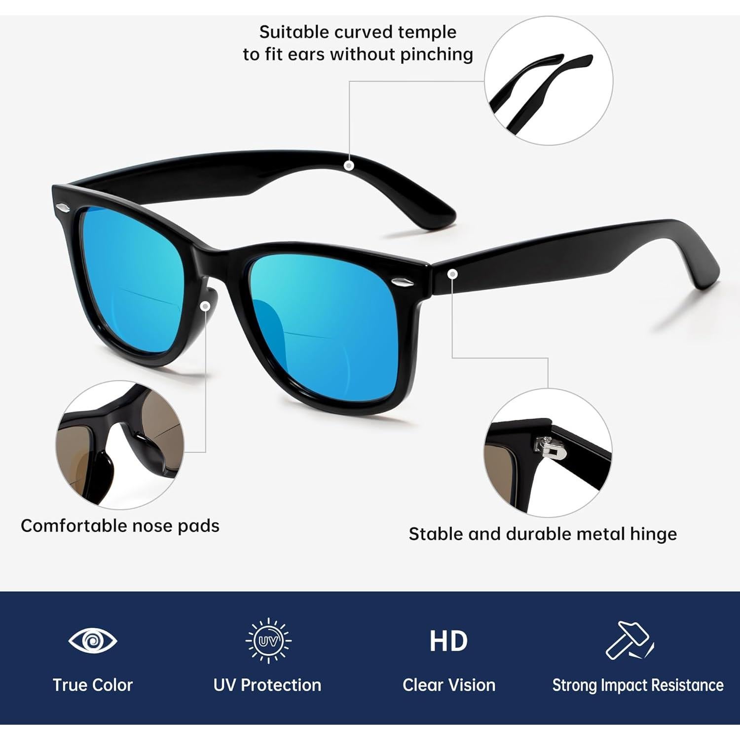 Gafas de Sol Lectoras Bifocales EYEGUARD 3 Pack 1.75x