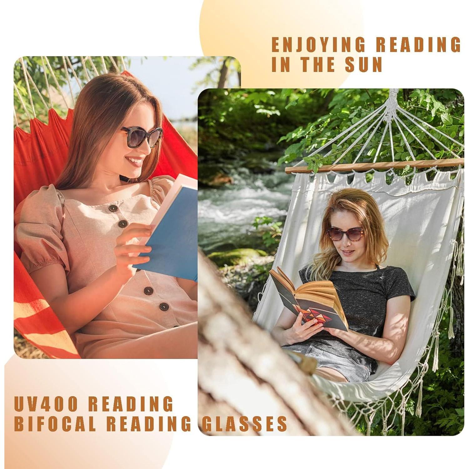 Gafas de Sol Bifocales LADEESSE 3 Paquete UV400 +1.75