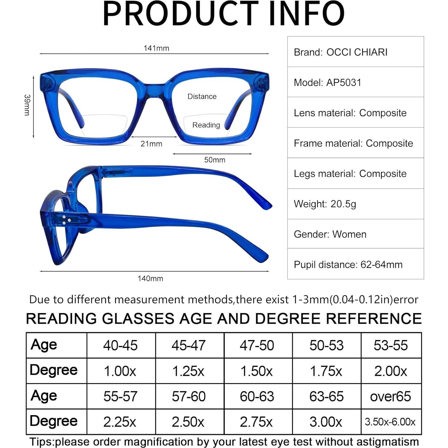 Gafas de Lectura Bifocales OCCI CHIARI 2.0 con Bloqueo Luz Azul