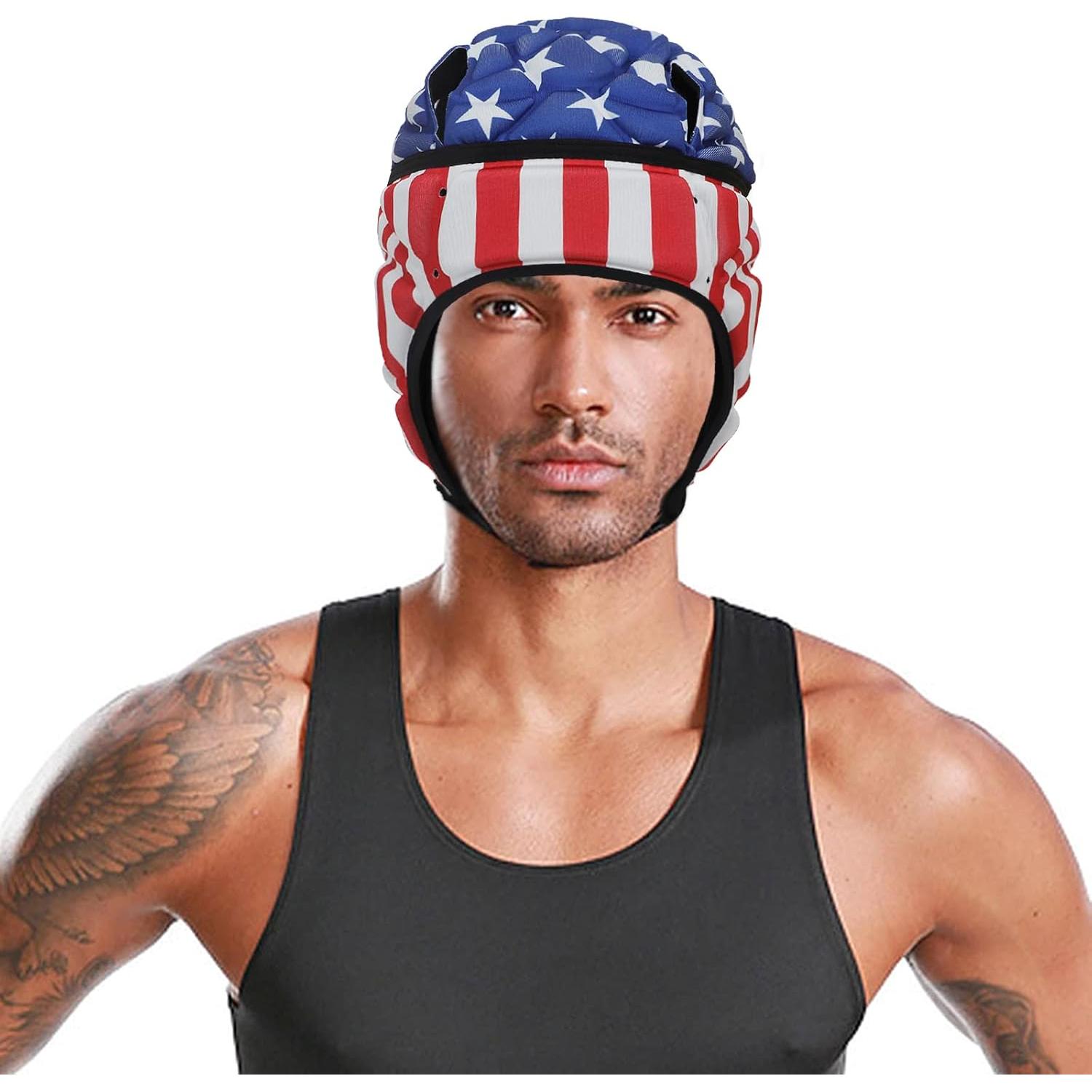 Casco de Rugby NICEYST FIT-EQT-121-124-XQ Bandera Americana