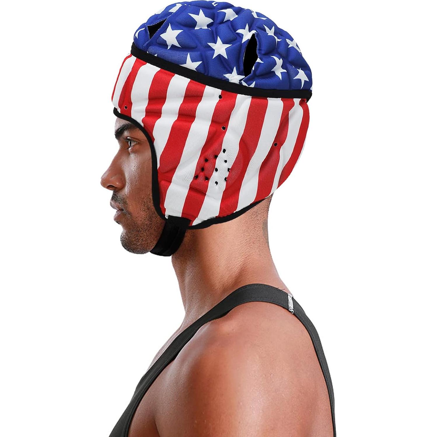 Casco de Rugby NICEYST FIT-EQT-121-124-XQ Bandera Americana