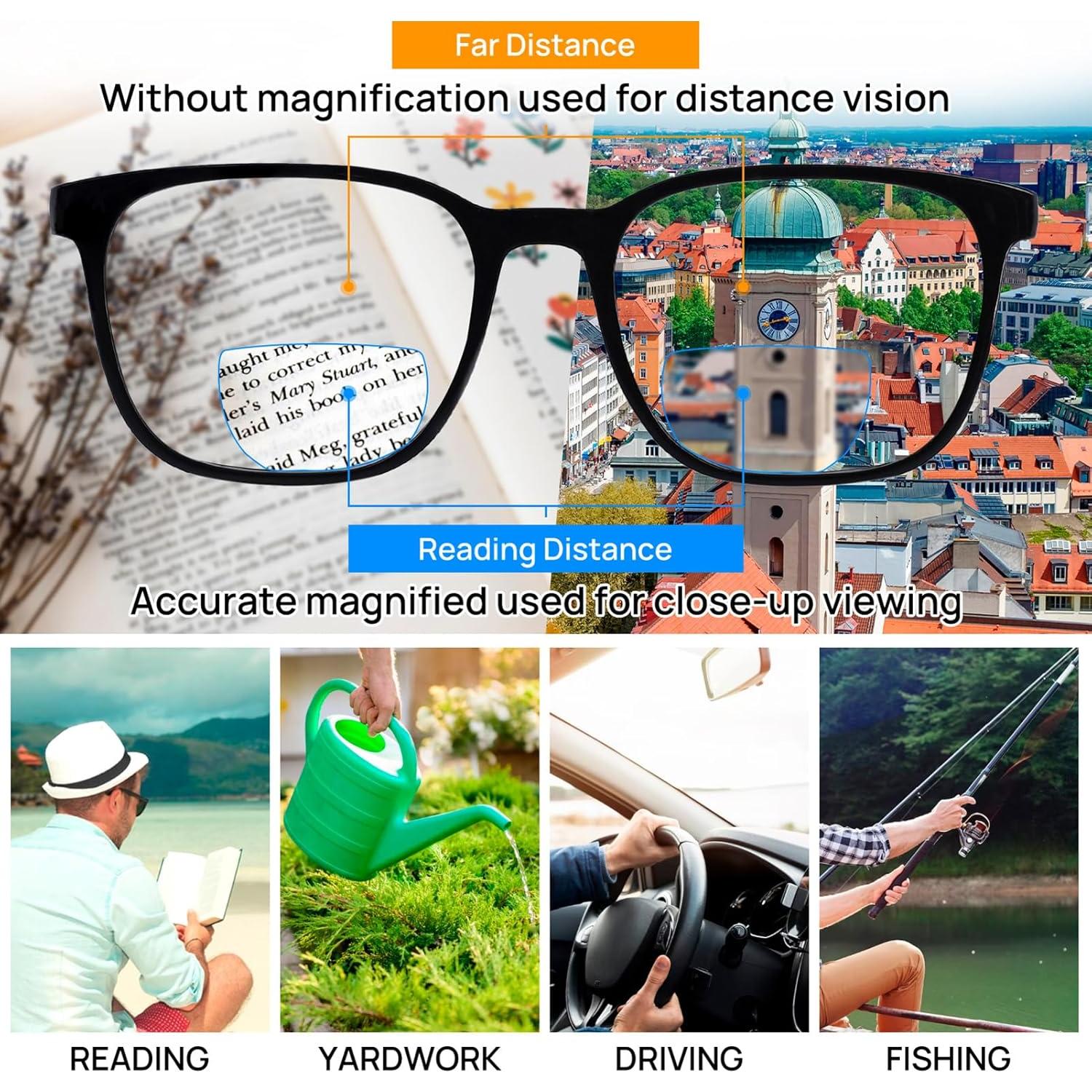 Gafas de lectura bifocal OCCI CHIARI UV400 negras 1.5x