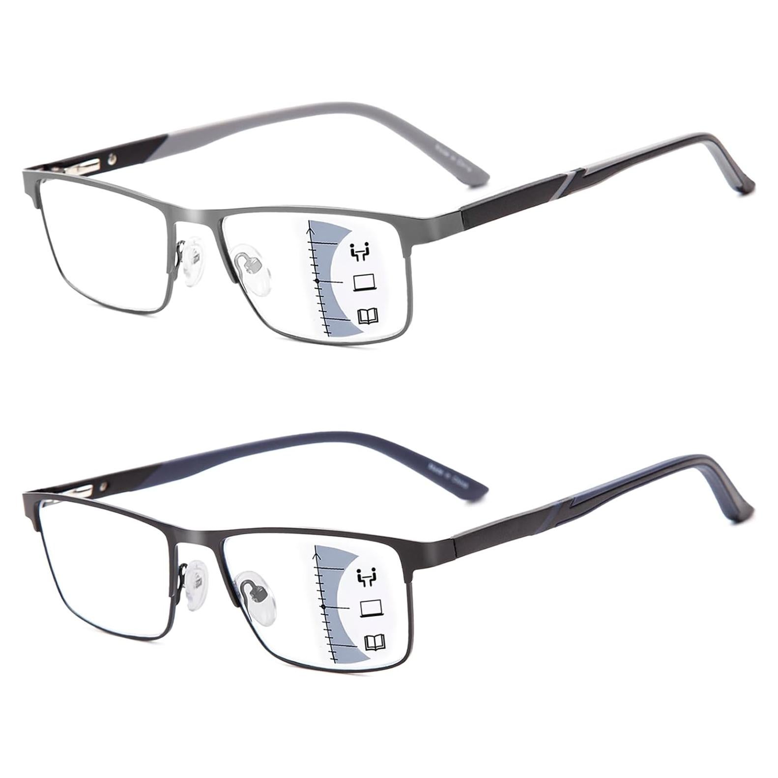 Gafas de Lectura Progresivas Evanlcap 2 Pares Bloqueo Luz Azul