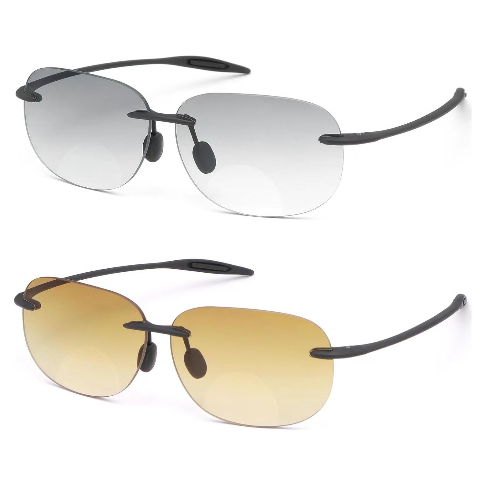 Gafas de Sol Bifocales PEEPAI Sin Montura UV400 Ligeras