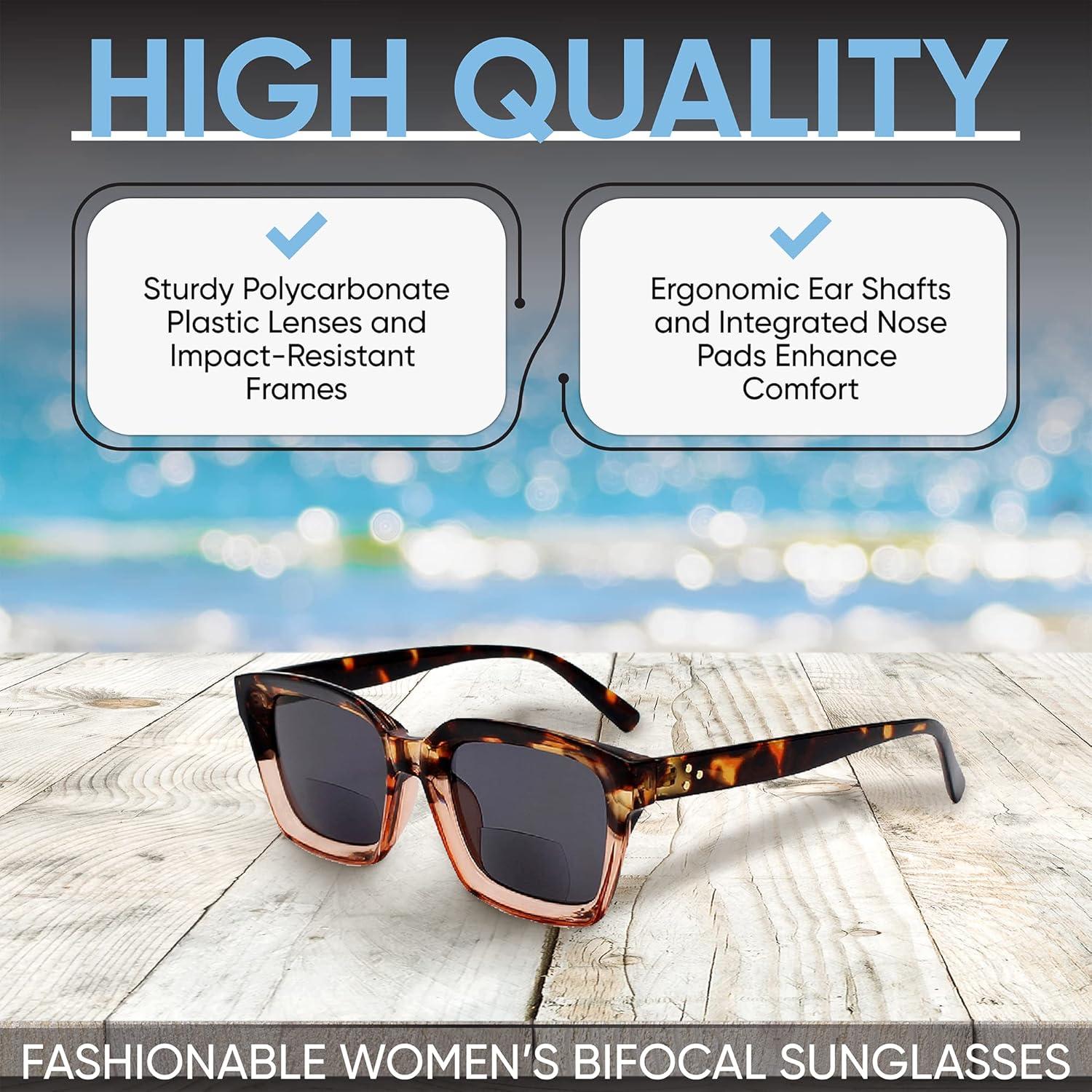 Gafas de Sol Bifocales Yogo Vision UV400 Mujeres 2.0x