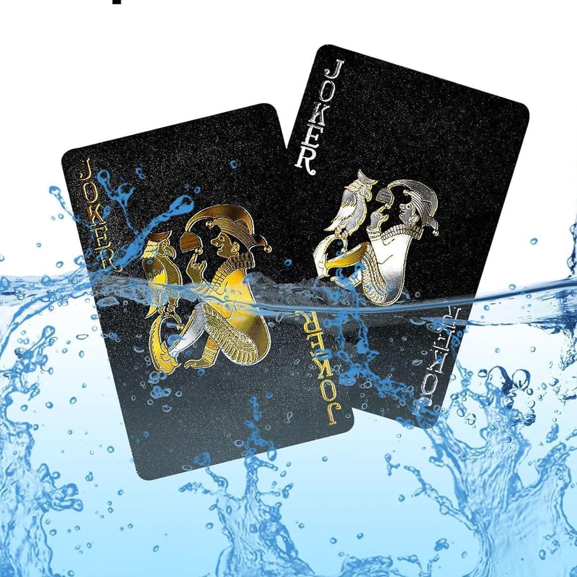 Baraja de Póker Impermeable Hifireelf 52 Cartas PVC Negro