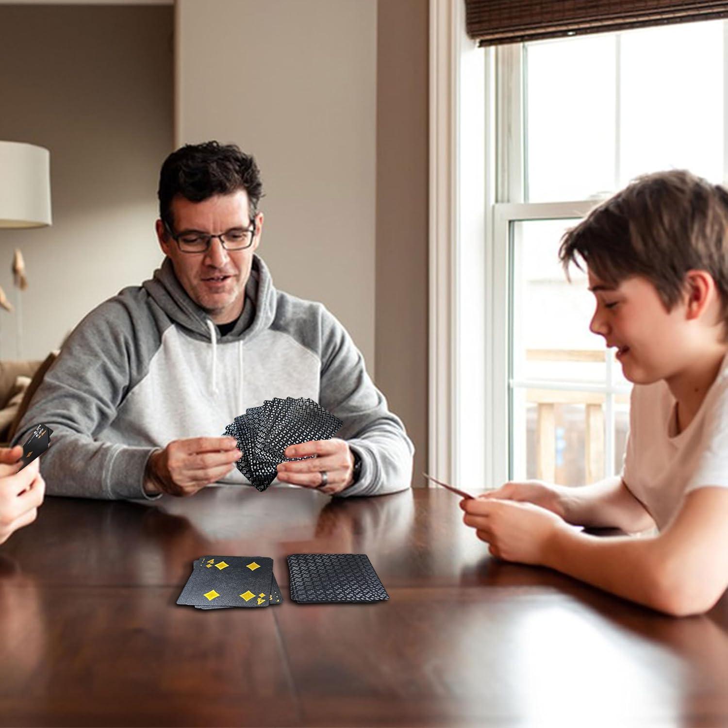 Baraja de Póker Impermeable Hifireelf 52 Cartas PVC Negro