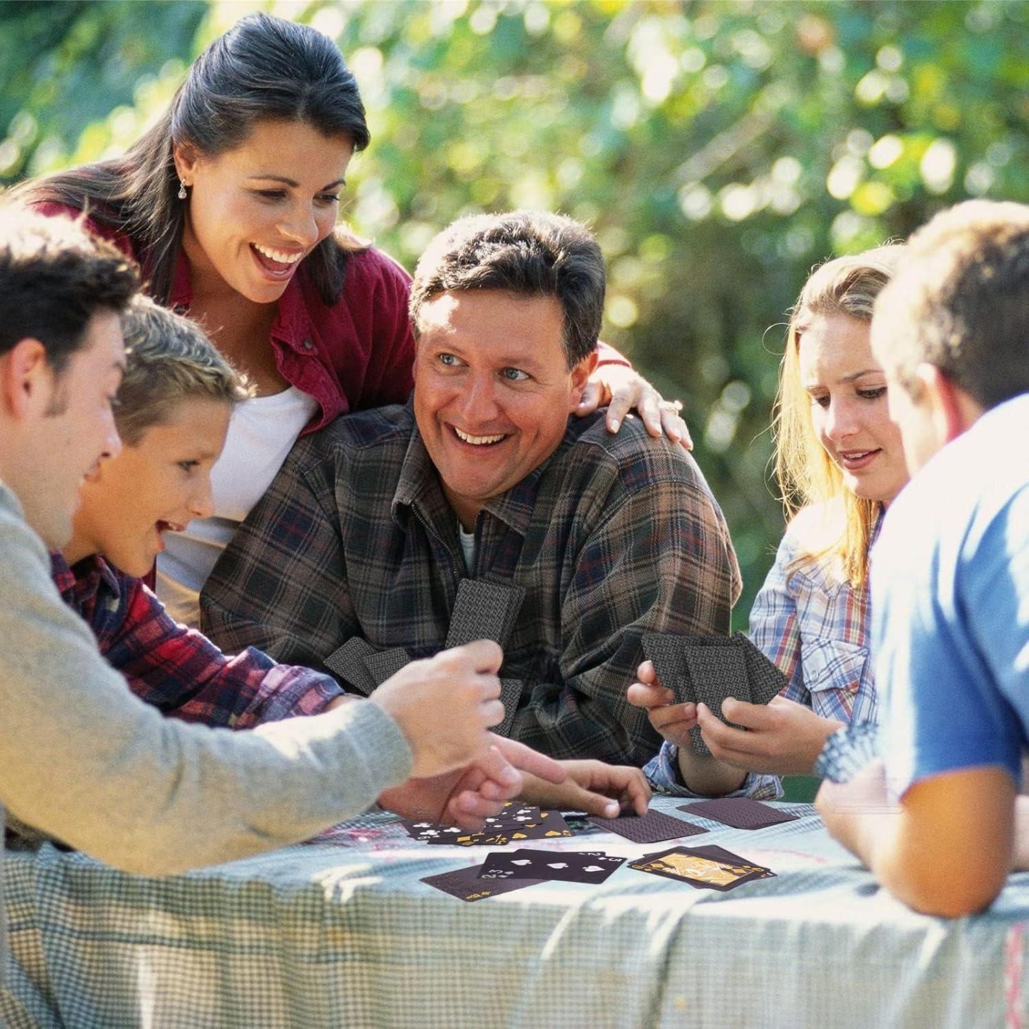 Baraja de Póker Impermeable Hifireelf 52 Cartas PVC Negro