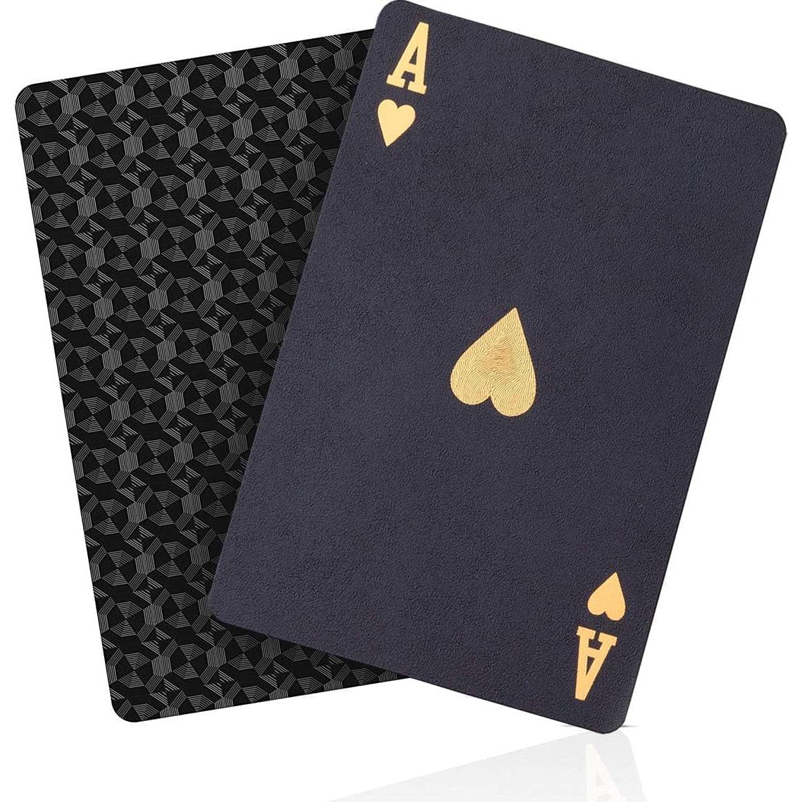 Baraja de Póker Impermeable Hifireelf 52 Cartas PVC Negro