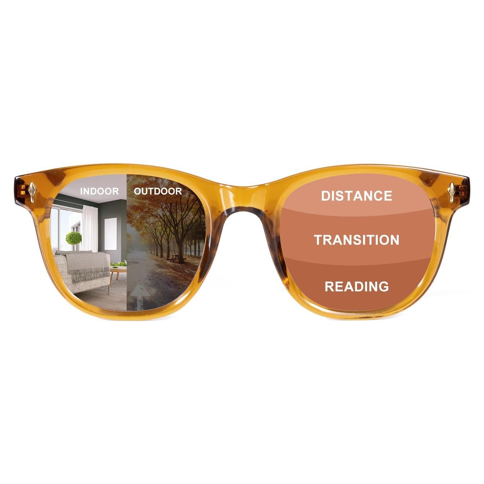 Gafas de lectura progresivas OuShiun foto-cromáticas 2.0x