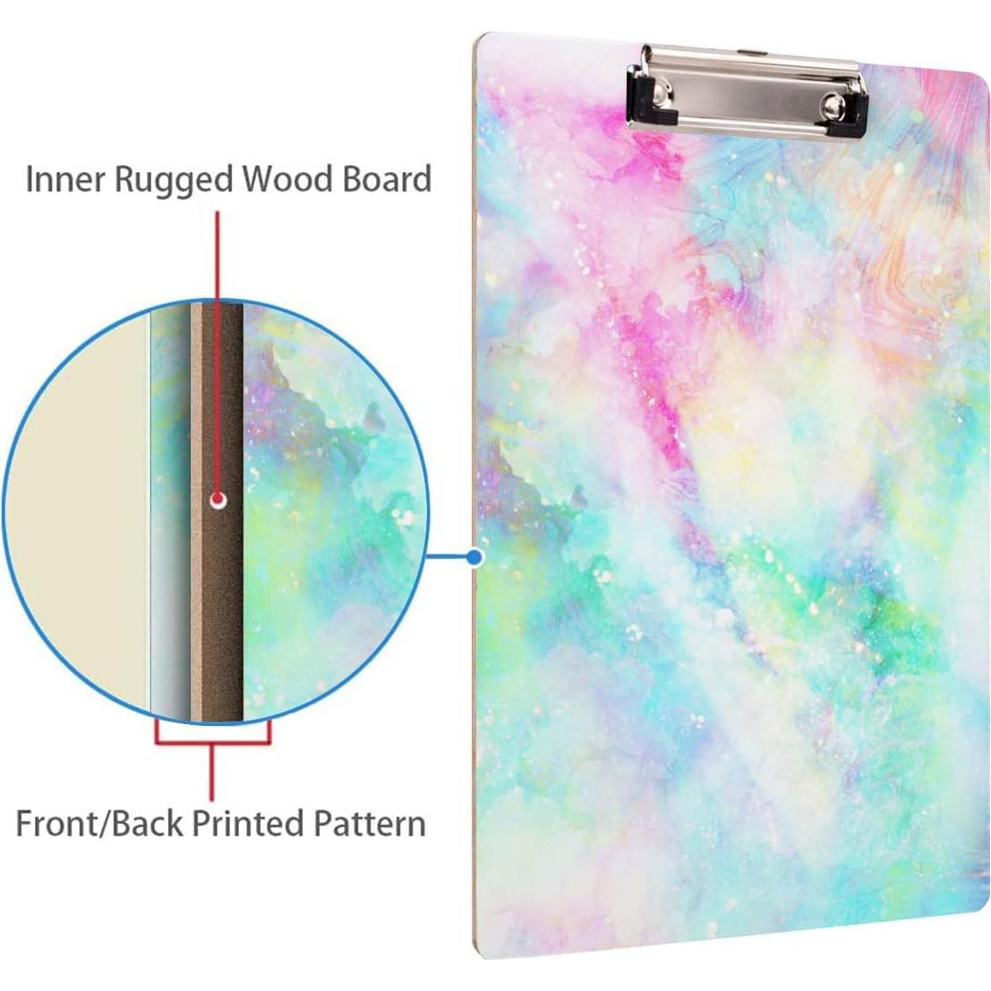 Portapapeles Britimes A4 Colorido Abstracto Clip Bajo Perfil