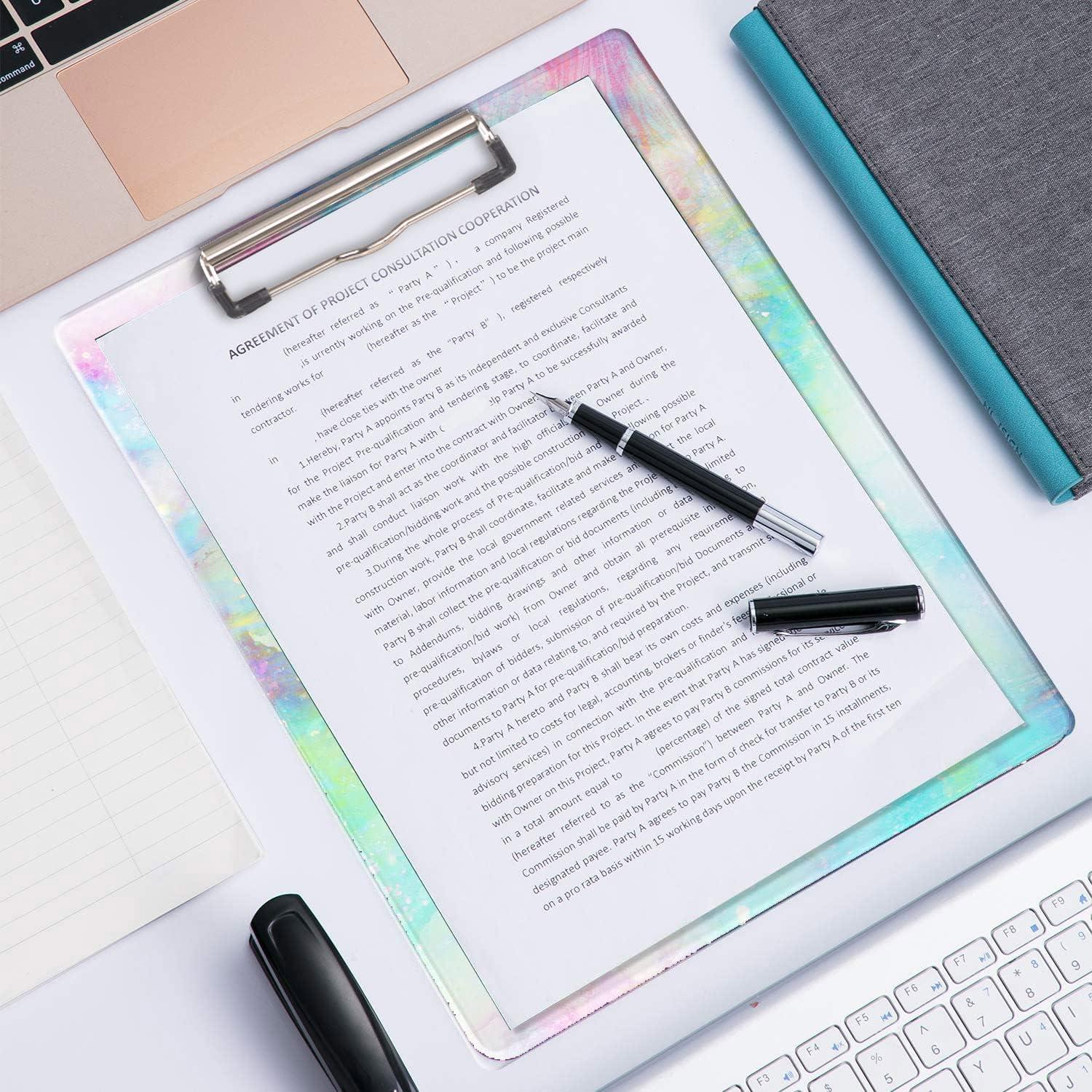 Portapapeles Britimes A4 Colorido Abstracto Clip Bajo Perfil